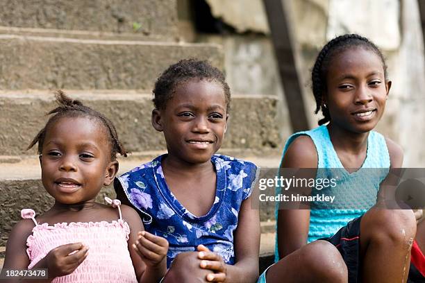 african girls - west africa stock pictures, royalty-free photos & images