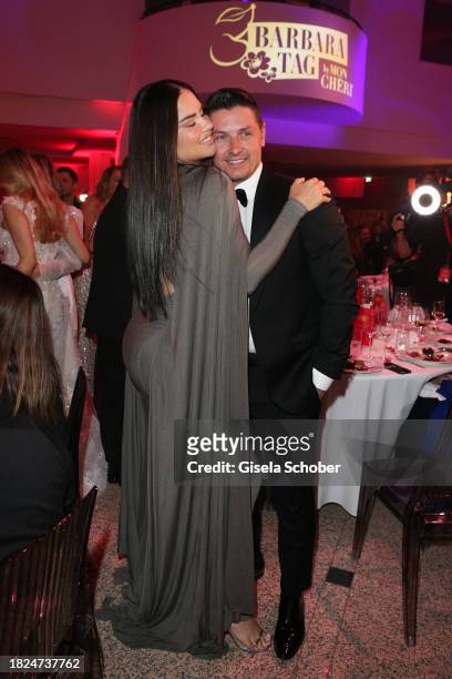 Super model Adriana Lima, Andre Lemmers during the 15th Mon Cheri hosts Barbara Tag at Isarpost on December 4, 2023 in Munich, Germany.