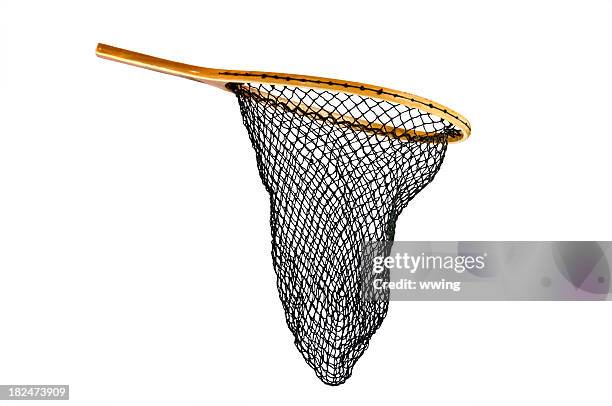 fishing net on white  ... side view - fishnet stock pictures, royalty-free photos & images