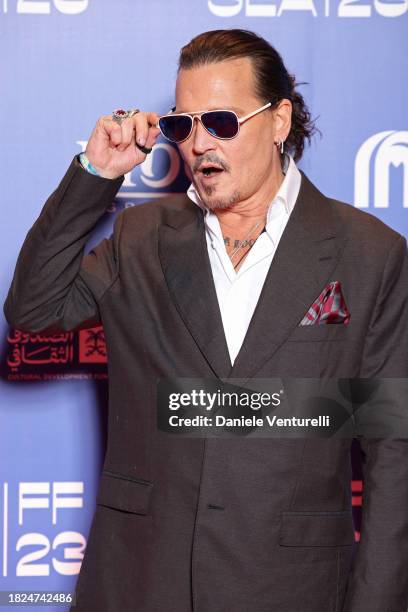 Johnny Depp attends the screening of "Dear Jassi" during the Red Sea International Film Festival 2023 at VOX Cinema on December 01, 2023 in Jeddah,...