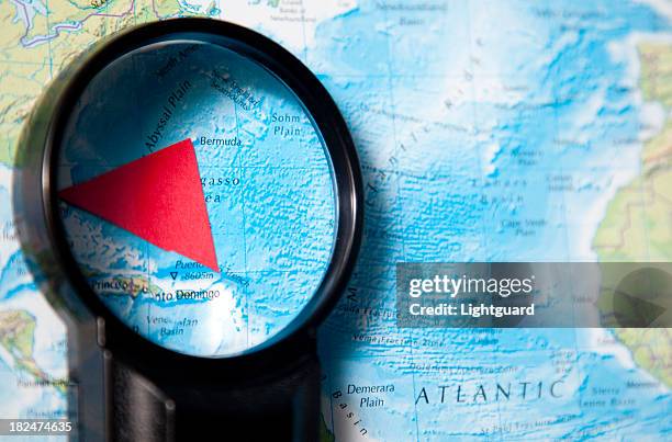 bermuda triangle investigation - the bermuda triangle stock pictures, royalty-free photos & images
