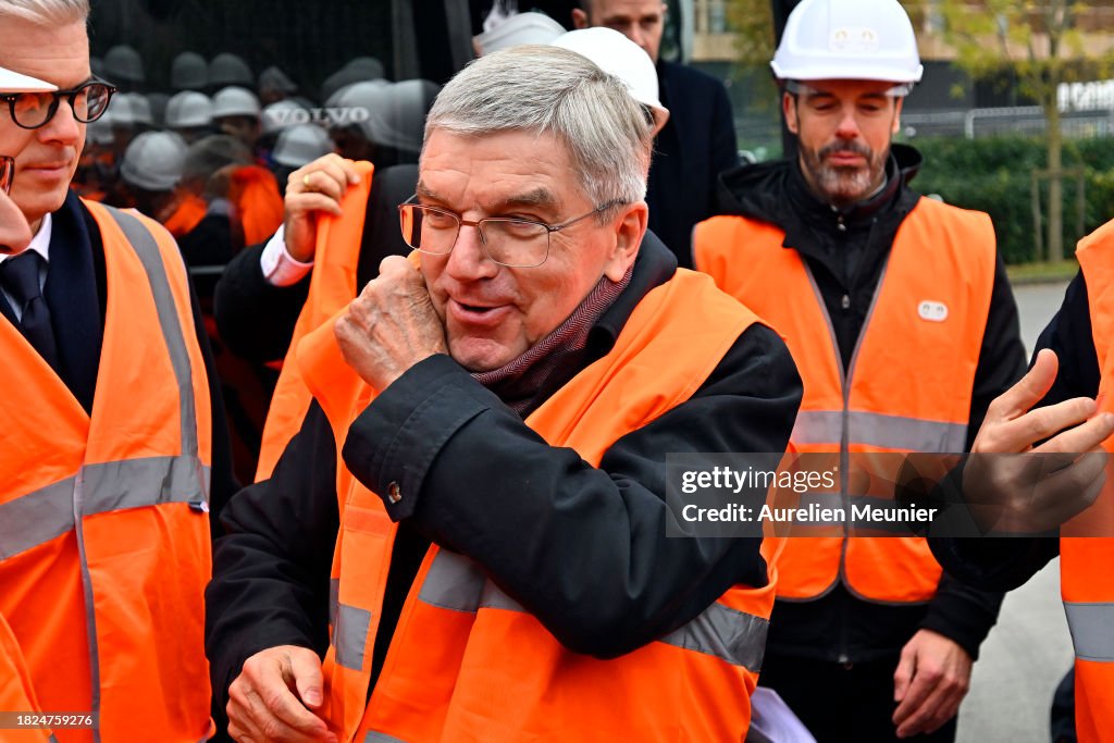 Thomas Bach IOC President visits the Paris 2025 Olympic Village... News