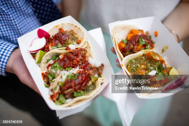 street tacos to go - chorizo stock pictures, royalty-free photos & images