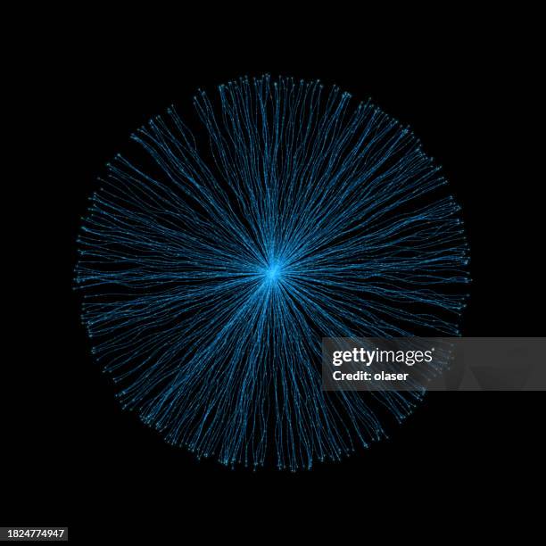 uneven glittering lines in radial pattern - electron stock illustrations
