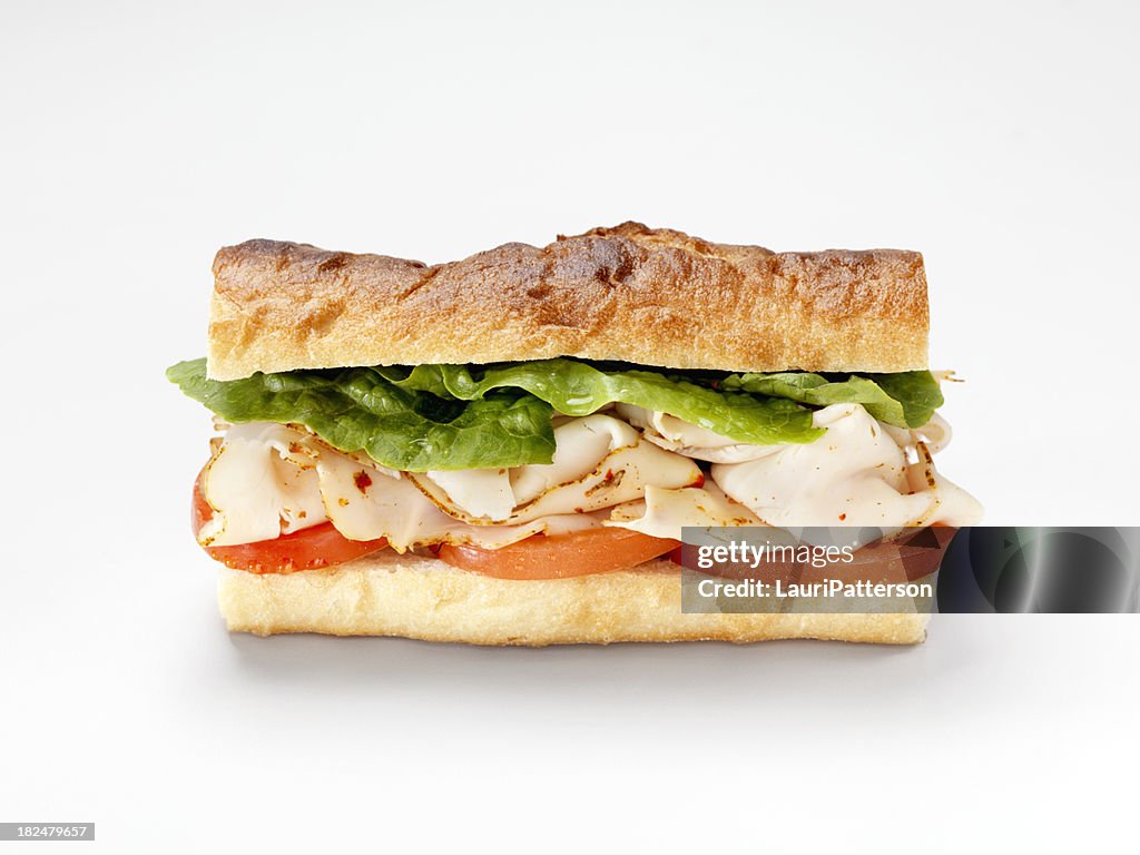 Turkey Sandwich on a Baguette