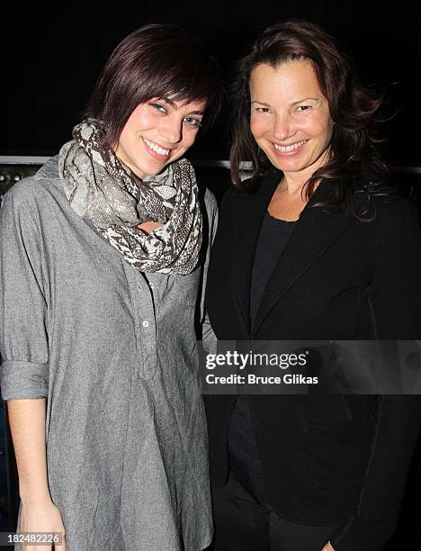 Krysta Rodriguez and Fran Drescher pose backstage at "First Date" on Broadway at The Lyceum Theater on September 29, 2013 in New York City.