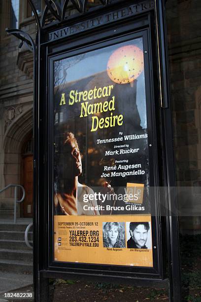Signage at "Steetcar Named Desire" at Yale Repertory Theater on September 29, 2013 in New Haven Connecticut.