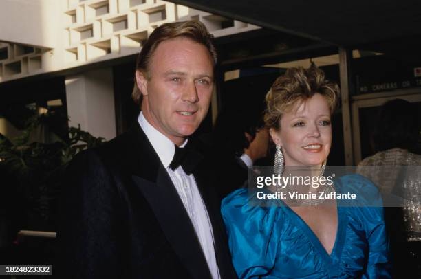 British actor Christopher Cazenove and his wife, British actress Angharad Rees, attend the 37th Annual American Cinema Editors Eddie Awards, held at...