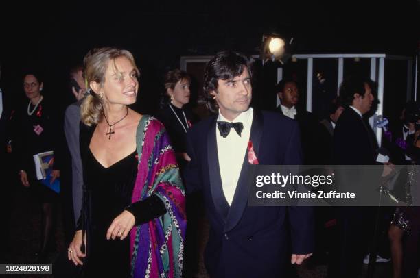 British actress Maryam d'Abo and American actor Griffin Dunne attend the 15th Annual CableACE Awards, held at Pantages Theater in Los Angeles,...