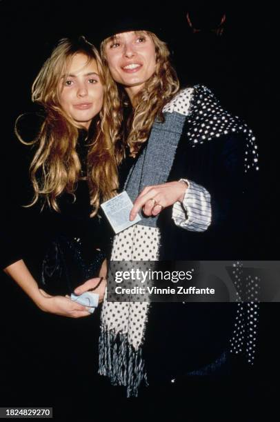 British actress British actress Olivia d'Abo and her cousin, Maryam d'Abo attend Sandy Gallin's Holiday Party, held at the Gallin's home in Beverly...