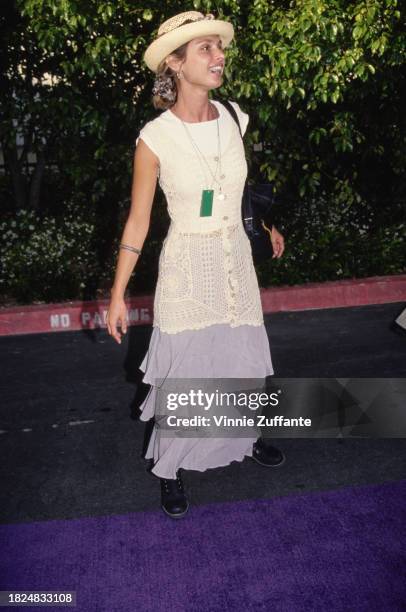 British actress Maryam d'Abo attends the 3rd Annual MTV Movie Awards, held at Sony Studios in Culver City, California, 4th June 1994.