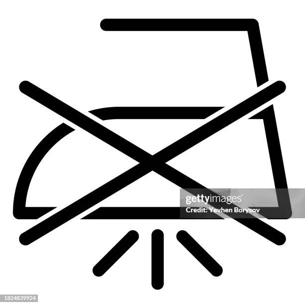 do not use steam icon for ironing isolated on white background - label icon stock pictures, royalty-free photos & images