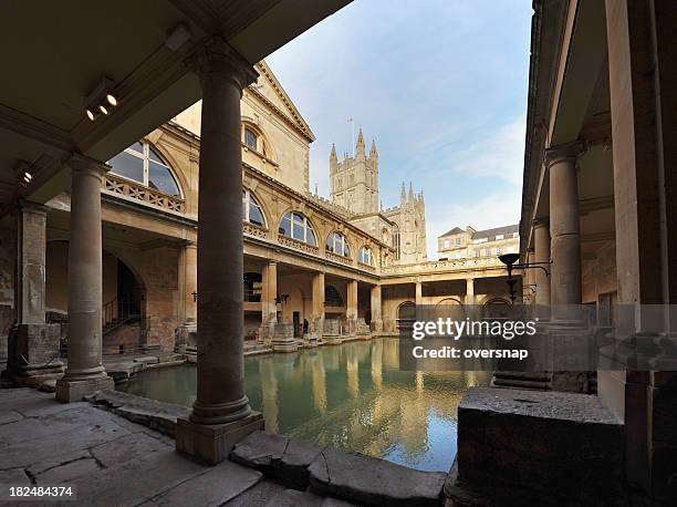 alten bäder - bath abbey stock-fotos und bilder