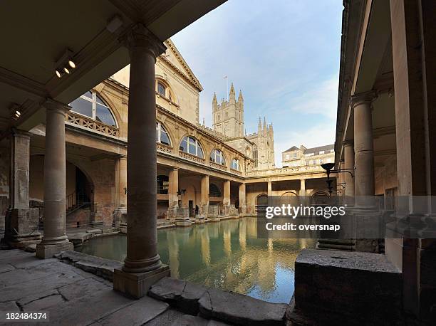 ancient baths - bath england stock pictures, royalty-free photos & images