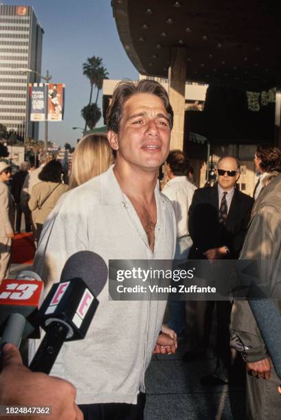 American actor Tony Danza interviewed at the Los Angeles premiere of 'Renaissance Man, held at the Cinerama Dome in Los Angeles, California, 31st May...