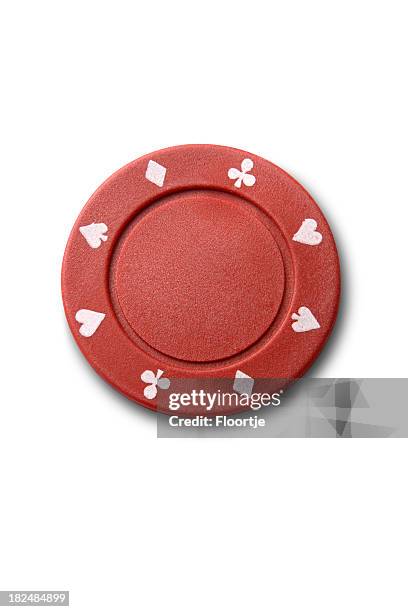 leisure: red poker chip - chips stock pictures, royalty-free photos & images