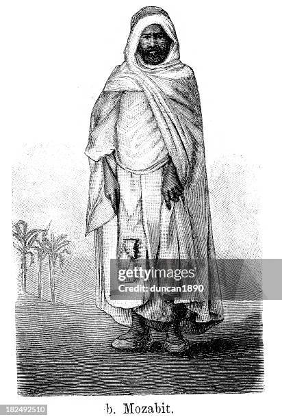 mozabite - bedouin stock illustrations