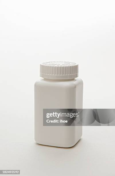 square plastic medicine container - pill bottle stock pictures, royalty-free photos & images
