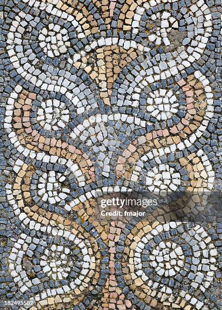 mosaic of aphrodisias - ancient roman mosaics stock pictures, royalty-free photos & images