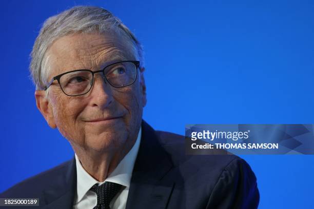 Microsoft co-founder and Bill & Melinda Gates Foundation Co-Chair, Bill Gates, attends the 3rd edition of the "Rendez-Vous de Bercy" on the topic of...