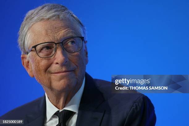 Microsoft co-founder and Bill & Melinda Gates Foundation Co-Chair, Bill Gates, attends the 3rd edition of the "Rendez-Vous de Bercy" on the topic of...