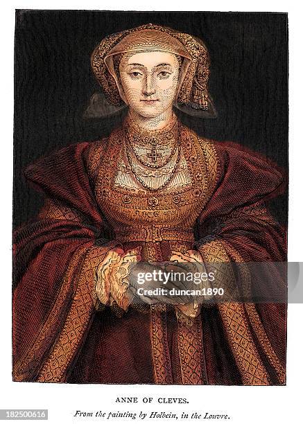 anne of cleves - 16th century style stock illustrations