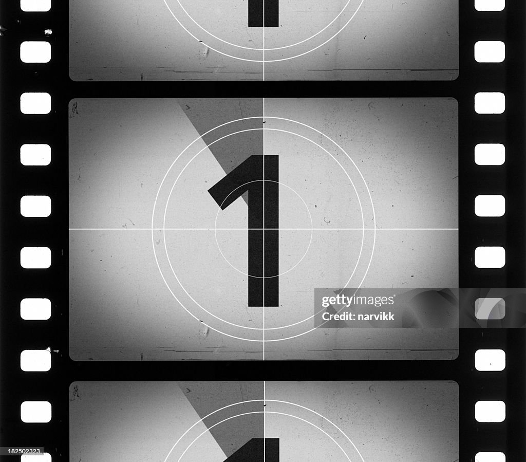 Grainy Film Frame Countdown