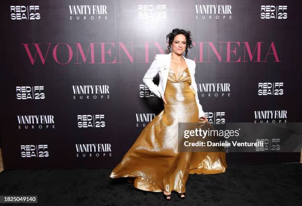 God mother for talent days Michelle Rodriguez attends the Women In Cinema Gala during the Red Sea International Film Festival 2023 on December 01,...