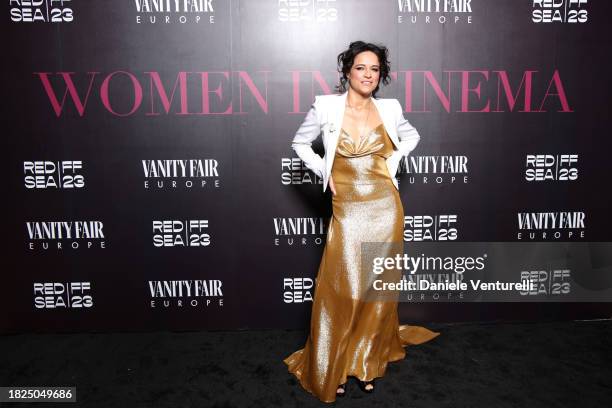 God mother for talent days Michelle Rodriguez attends the Women In Cinema Gala during the Red Sea International Film Festival 2023 on December 01,...