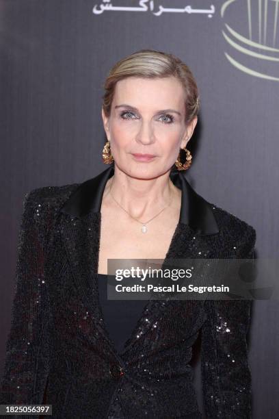 Melita Toscan du Plantier attends the "Making Of" premiere red carpet during the 20th Marrakech International Film Festival on December 01, 2023 in...