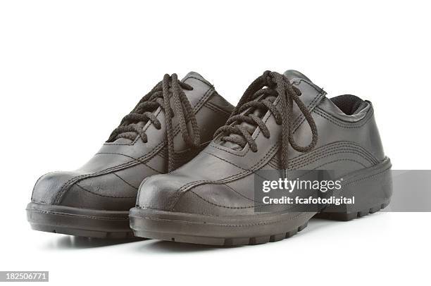 black shoes - shoes stockfoto's en -beelden