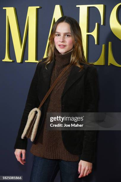 Clara Rugaard attends the "Maestro" Special Screening at Picturehouse Central on December 01, 2023 in London, England.