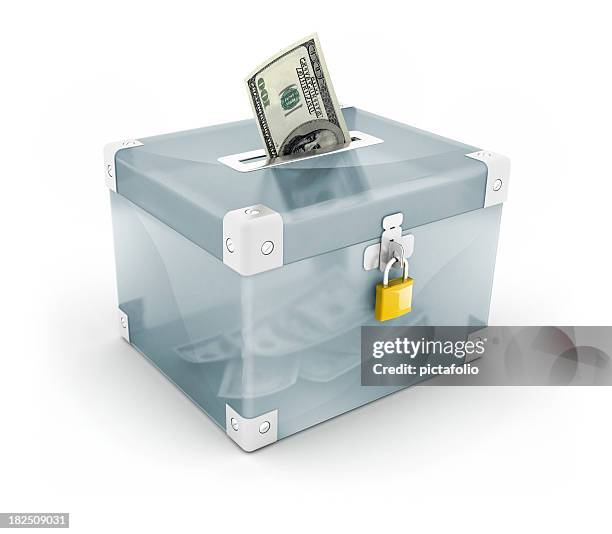 donation or saving box - ballot box money stock pictures, royalty-free photos & images