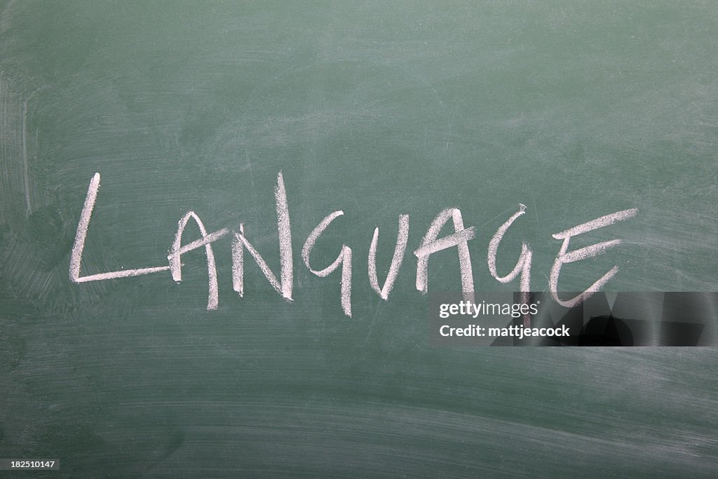 Language Written On A Chalkboard High-Res Vector Graphic - Getty Images