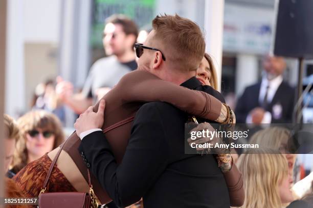 Paris Jackson and Macaulay Culkin attend the ceremony honoring Macaulay Culkin with a Star on the Hollywood Walk of Fame on December 01, 2023 in...