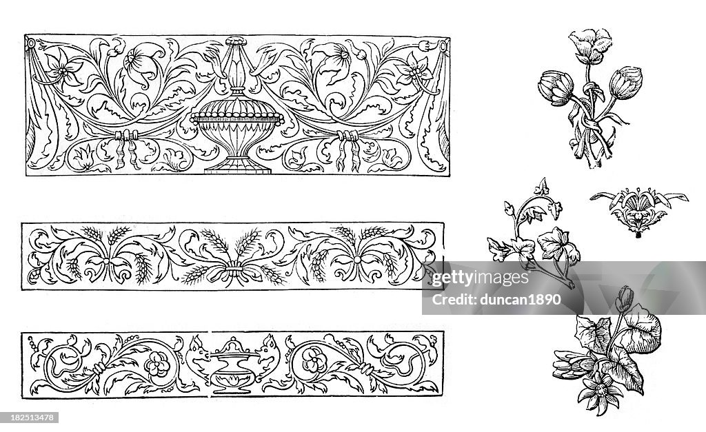 Classical Graphical Design Retro Classical Design Elements High-Res Vector Graphic - Getty Images