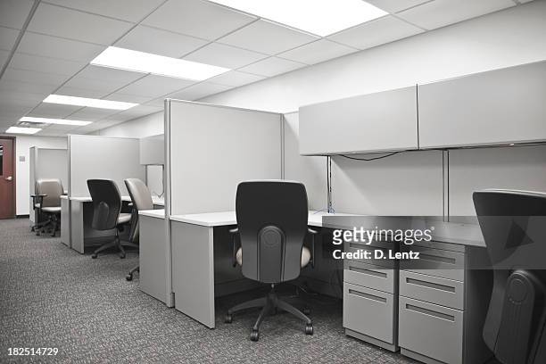 empty cubicle - abandoned business stock pictures, royalty-free photos & images