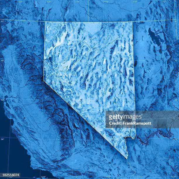 nevada topographic mapa - deserto de mojave - fotografias e filmes do acervo
