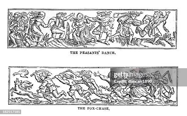 ilustrações de stock, clip art, desenhos animados e ícones de inglês folk arte - estilo do século 16