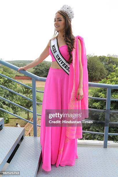 Miss Universe 2012 Olivia Culpo during an exclusive interview with Hindustan Times on September 27, 2013 in New Delhi, India. Olivia Culpo,...