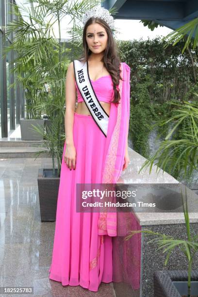 Miss Universe 2012 Olivia Culpo during an exclusive interview with Hindustan Times on September 27, 2013 in New Delhi, India. Olivia Culpo,...