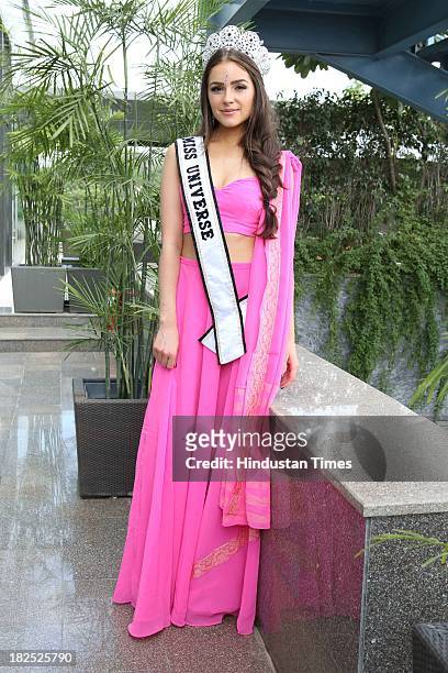 Miss Universe 2012 Olivia Culpo during an exclusive interview with Hindustan Times on September 27, 2013 in New Delhi, India. Olivia Culpo,...