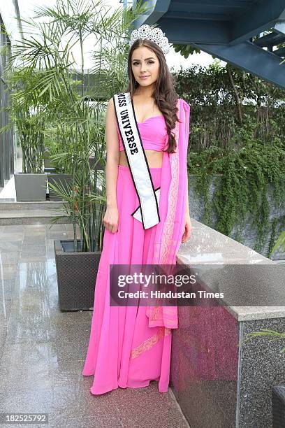 Miss Universe 2012 Olivia Culpo during an exclusive interview with Hindustan Times on September 27, 2013 in New Delhi, India. Olivia Culpo,...