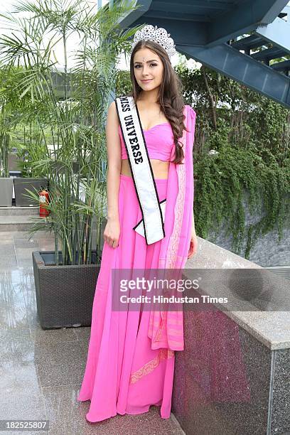 Miss Universe 2012 Olivia Culpo during an exclusive interview with Hindustan Times on September 27, 2013 in New Delhi, India. Olivia Culpo,...