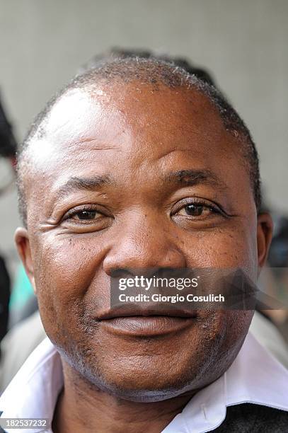 Congolese barman, Patrick Lumumba, leaves the new Courthouse during a break from the appeal trial of Amanda Knox and Raffaele Sollecito on September...