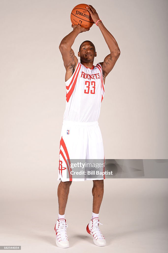 Houson Rockets Robert Robert Covington of the Houston Rockets poses for a picture during ...