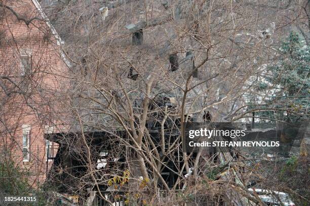 Home that exploded in Arlington, Virginia, on December 4 and rocked a neighborhood with a powerful blast is pictured in Arlington, Virginia, on...