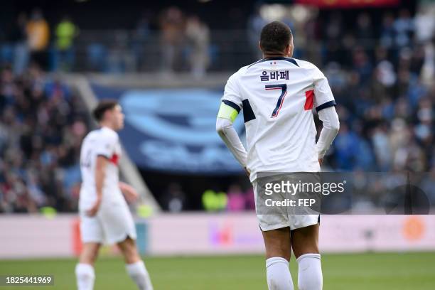 Kylian MBAPPE during the Ligue 1 Uber Eats match between Havre Athletic Club and Paris Saint-Germain Football Club at Stade Oceane on December 3,...