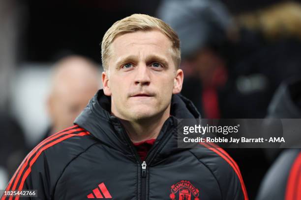Donny van de Beek of Manchester United during the Premier League match between Newcastle United and Manchester United at St. James Park on December...