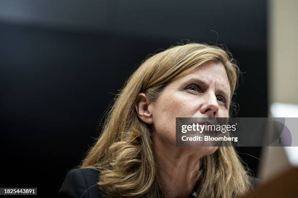 Liz Magill, president of the University of Pennsylvania, during a House Education and the Workforce Committee hearing in Washington, DC, US, on...